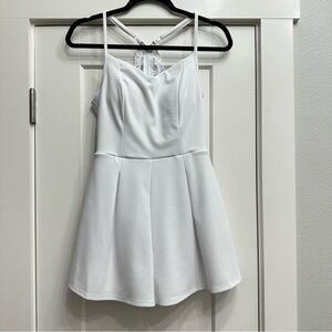 White Romper with Back Lace Detailing